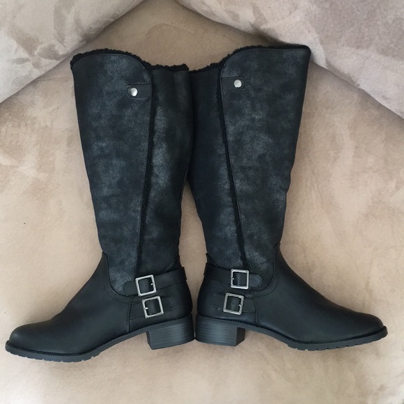 Jasmin Black Knee Length Boots - Picture 5 of 8